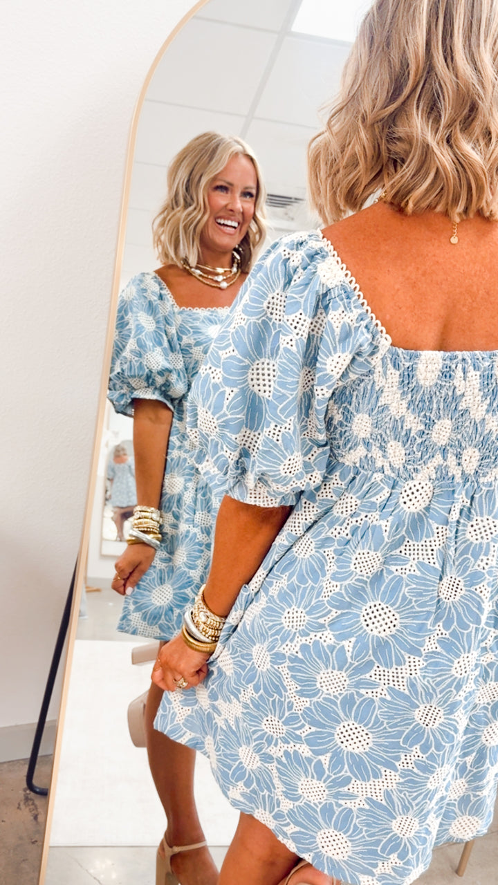 The Bluebell Bliss Mini Dress