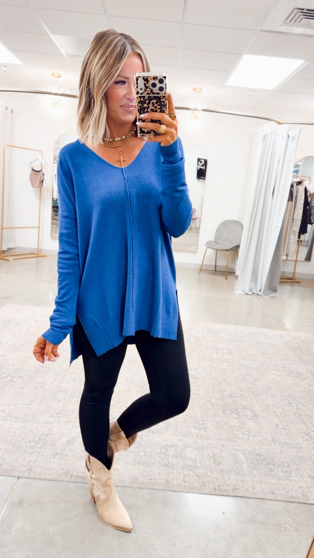 The Laramie Hi-Low Sweater-Marlin