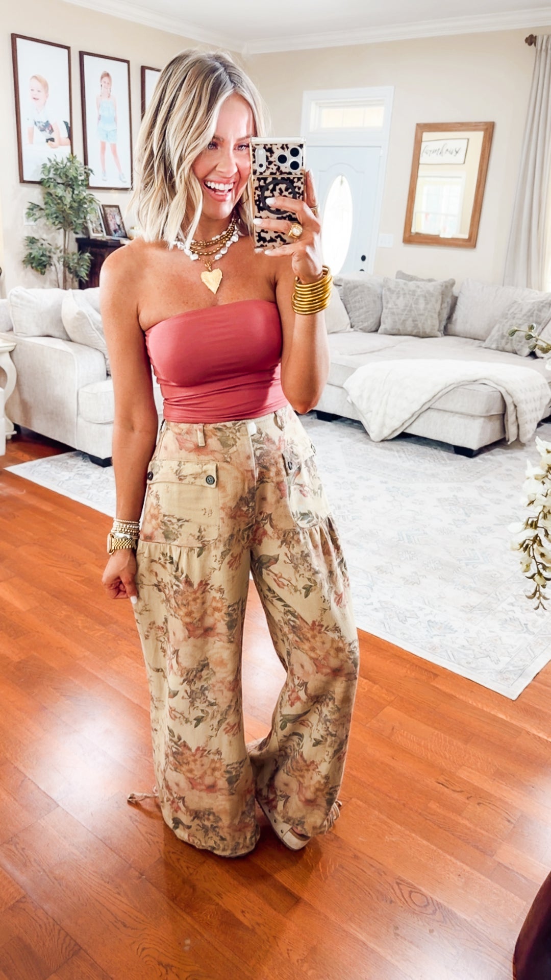 The Rosalie Floral Denim Pants
