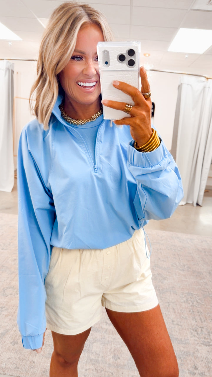 The Active Ease Pullover-Denim Drift