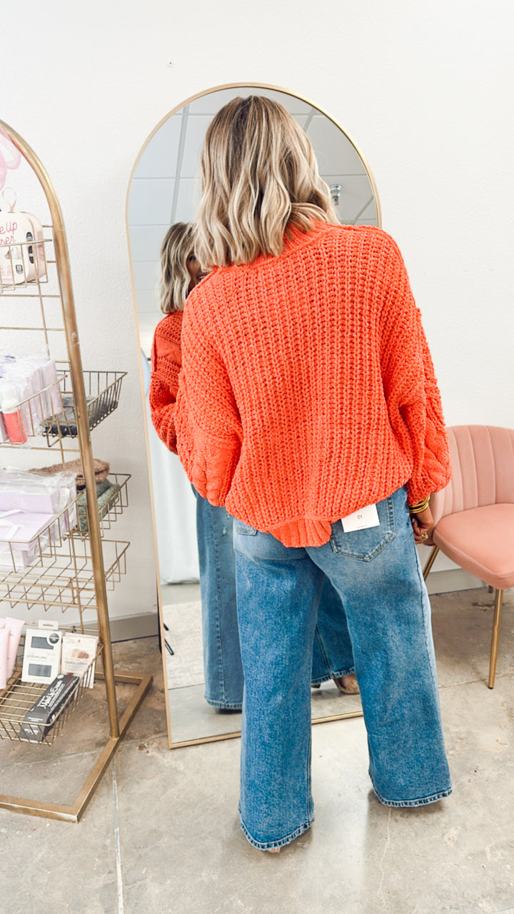 Wool Whispers Sweater-Coral