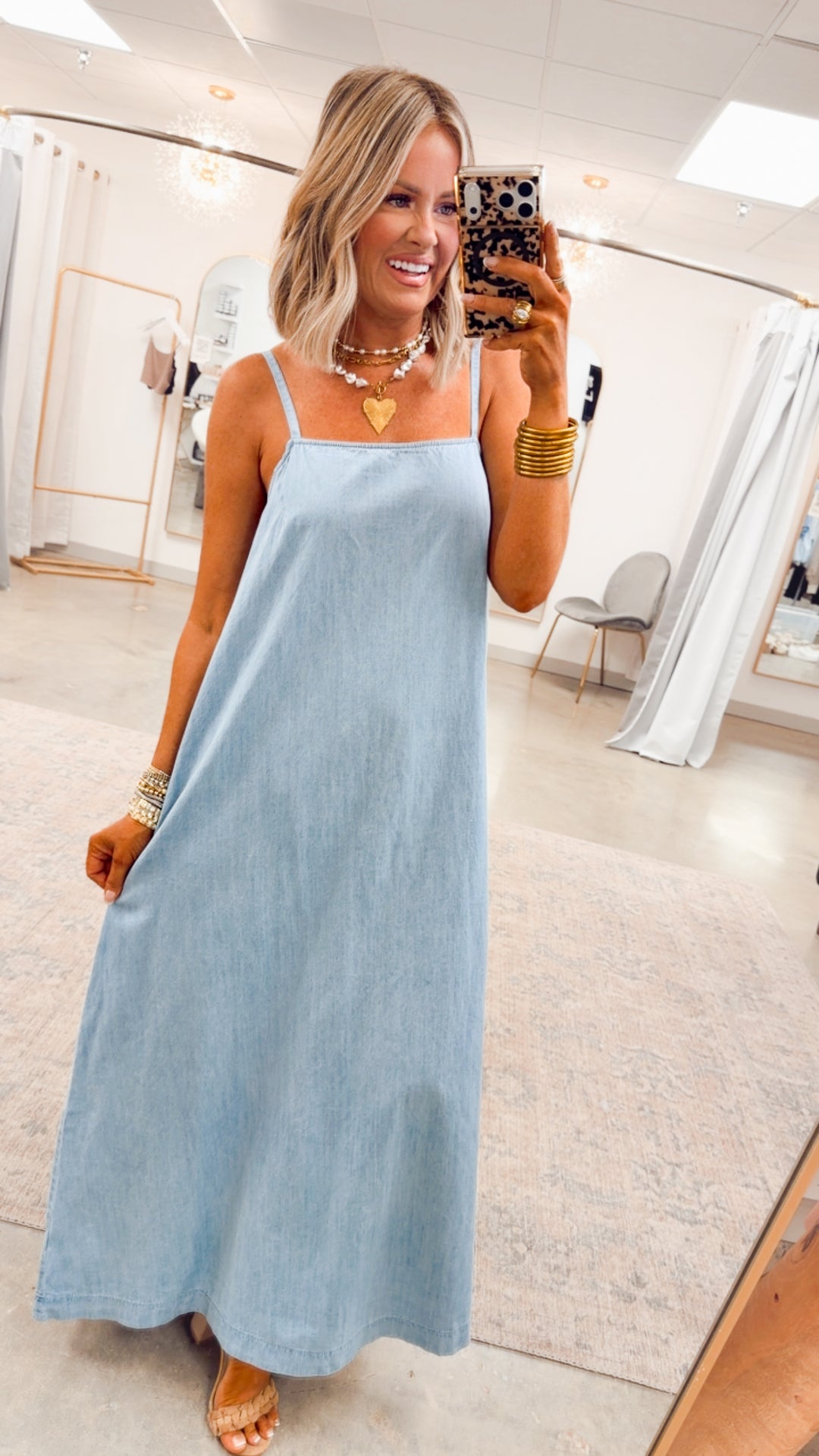 Cheyenne Denim Maxi Dress