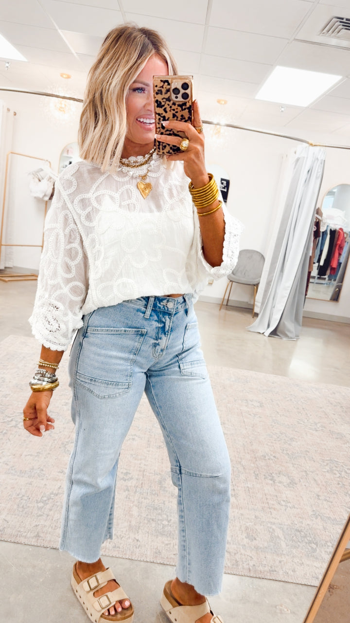 Soft Whispers Blouse-White