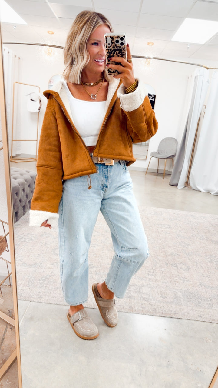 The Sable Suede Jacket-Caramel