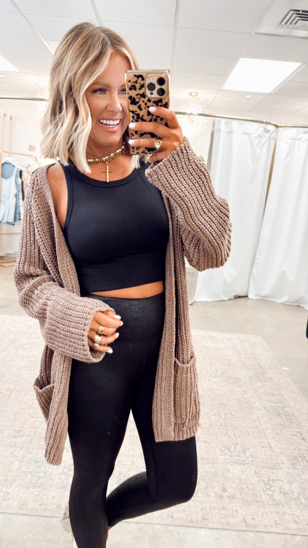 Hollow Pines Cardigan-Mocha