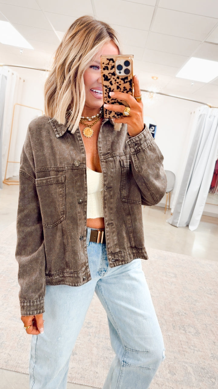 Oak Ridge Denim Jacket-Black Coffee