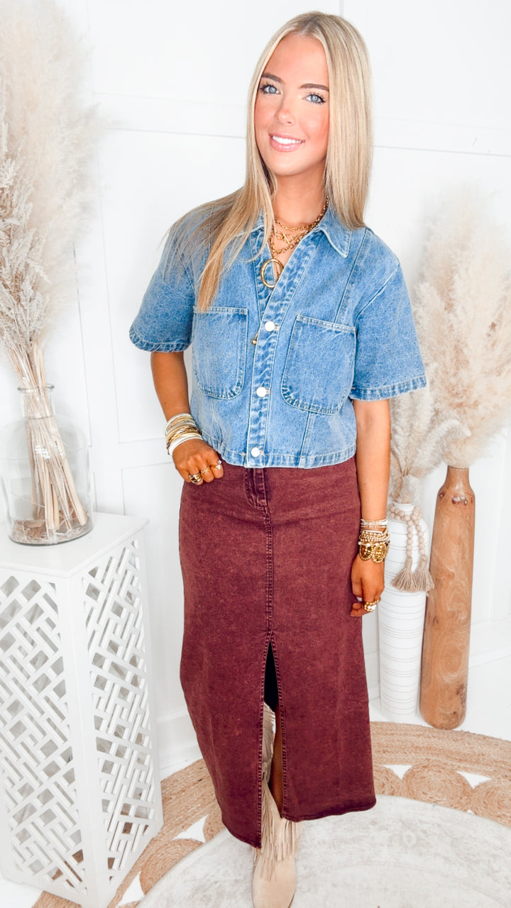 Wren Maxi Skirt-Plum
