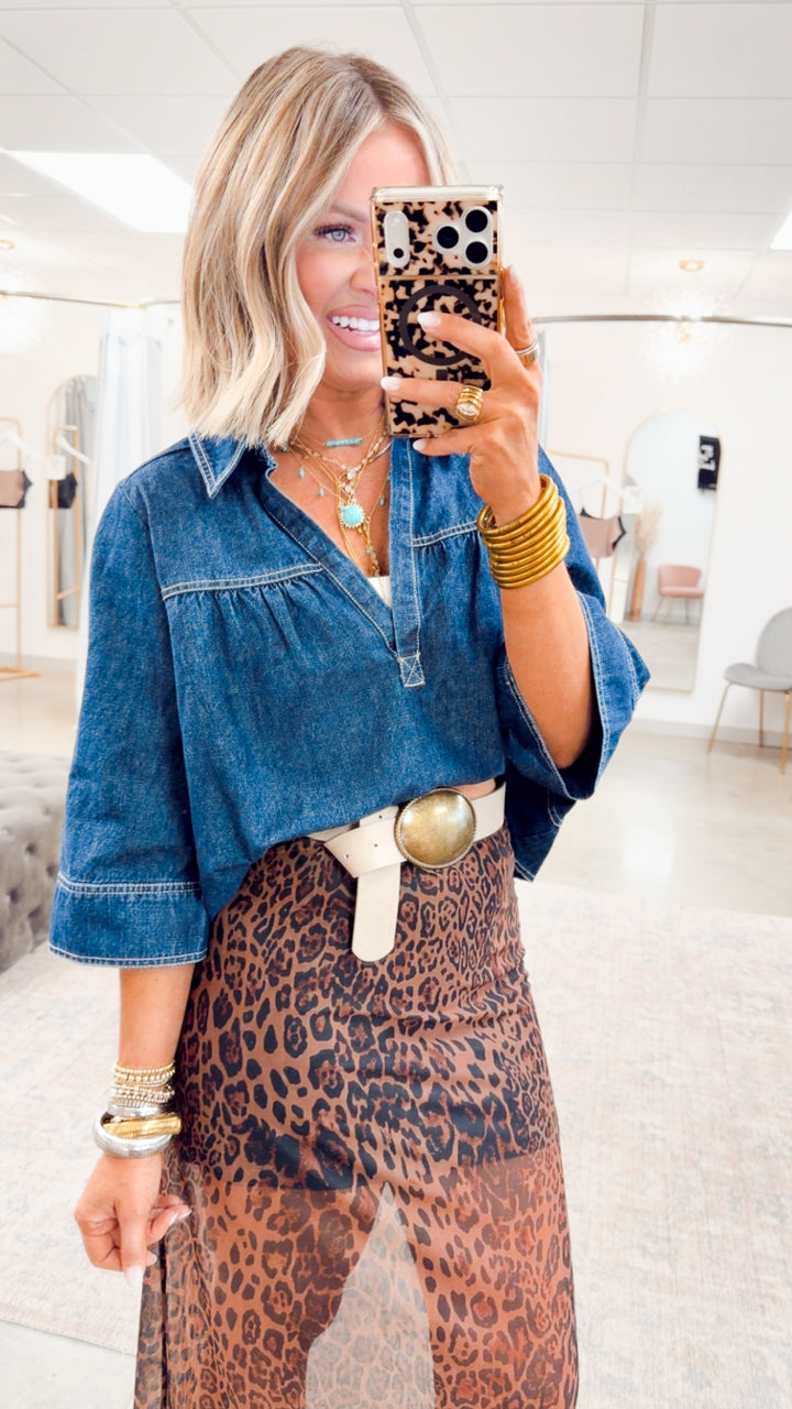 Denim Solace Top