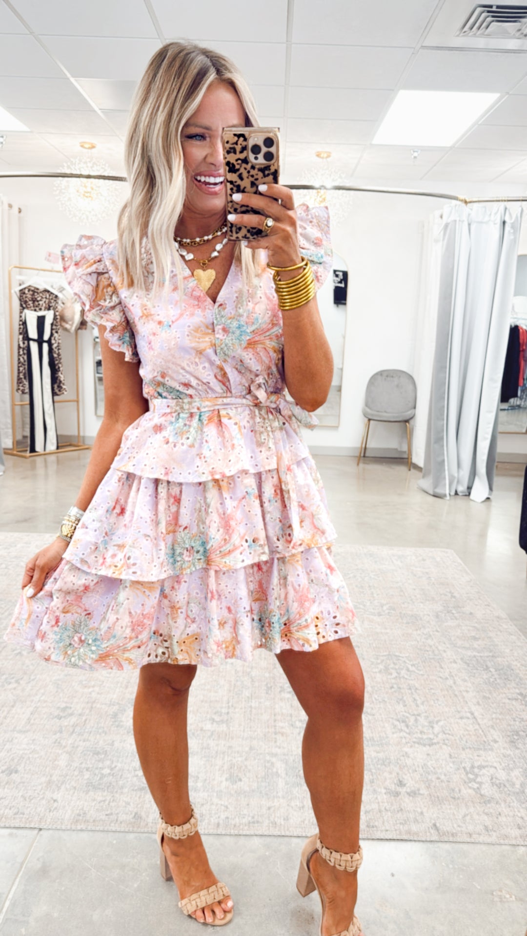 Aria Eyelet Shirt Dress