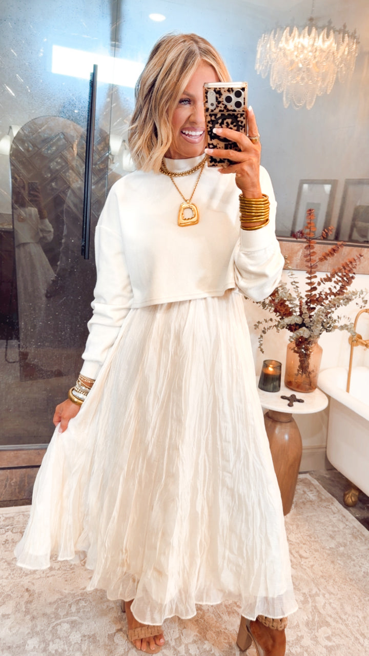 Millie Midi Skirt-Pearl