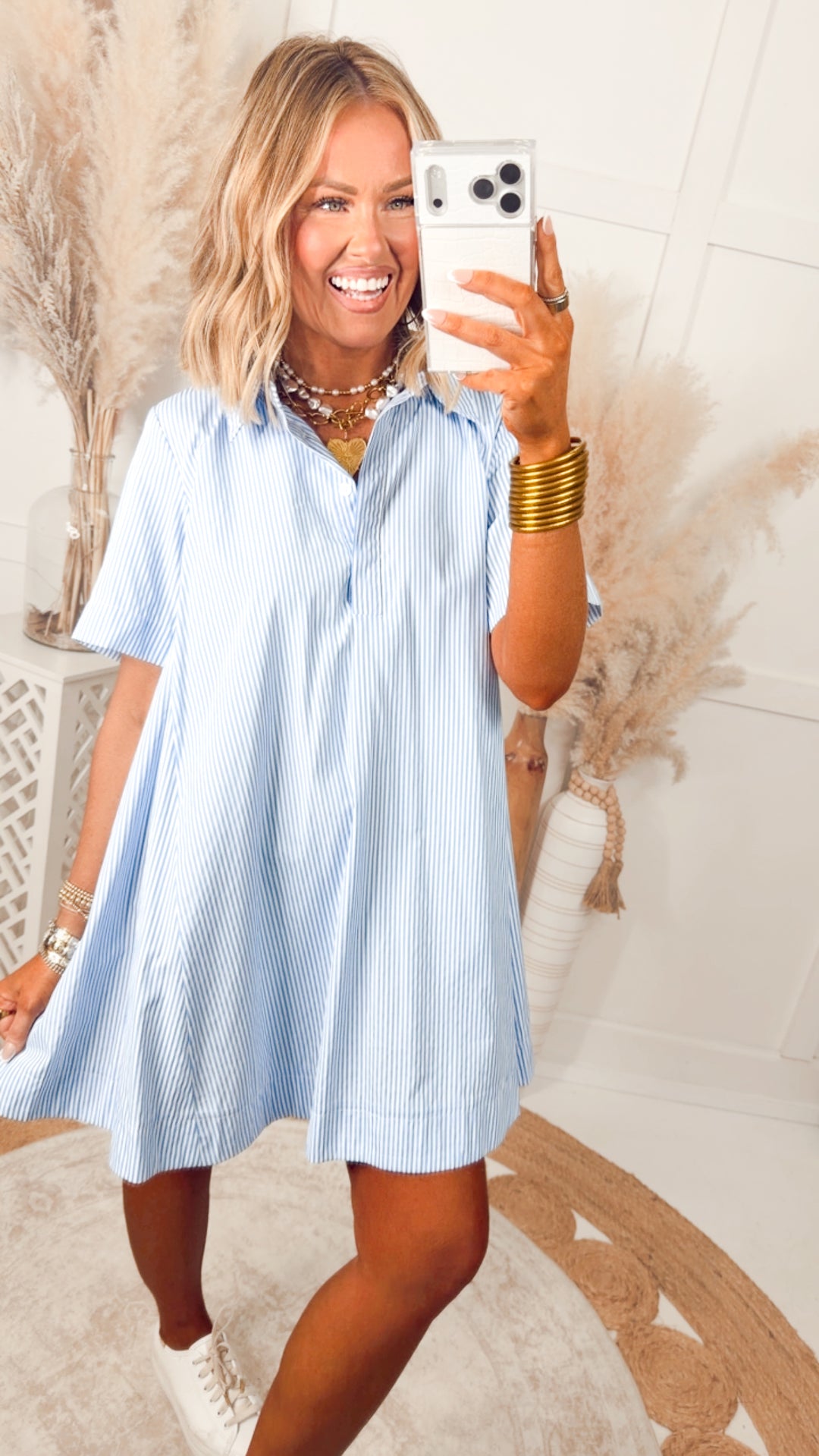 The Blue Tide Mini Dress