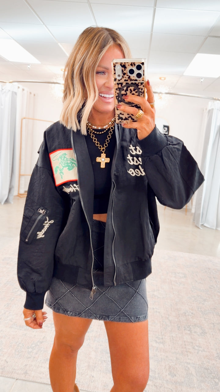 West League Bomber Jacket-Black