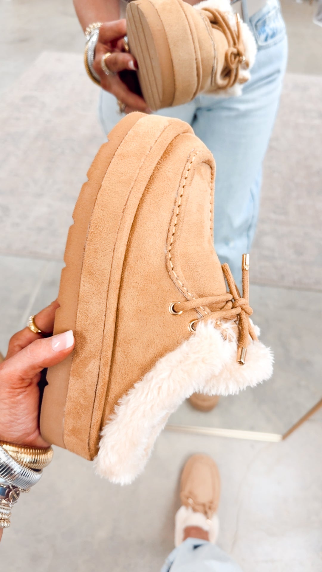 Tulsa Platform Mule-Camel Suede