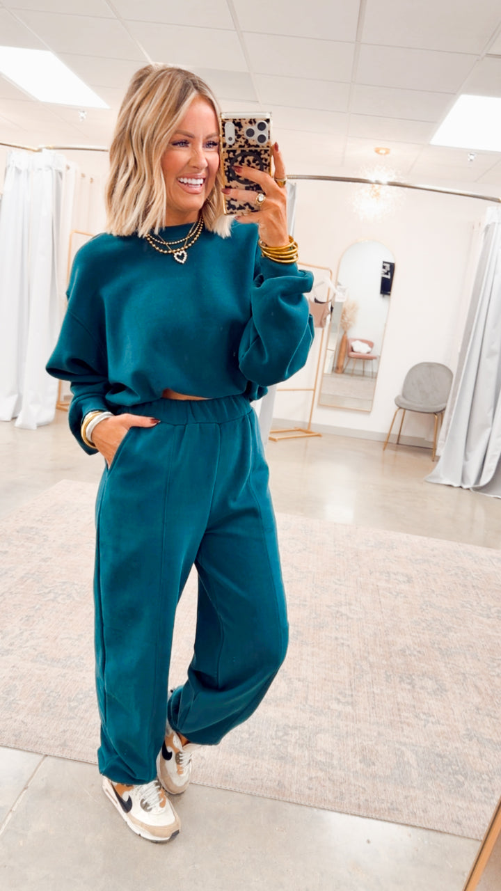 Lounge Ease Set-Deep Green