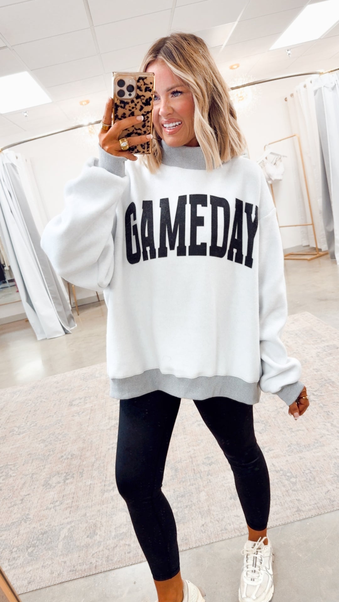 Football Reversible Mock Neck Sweatshirt
