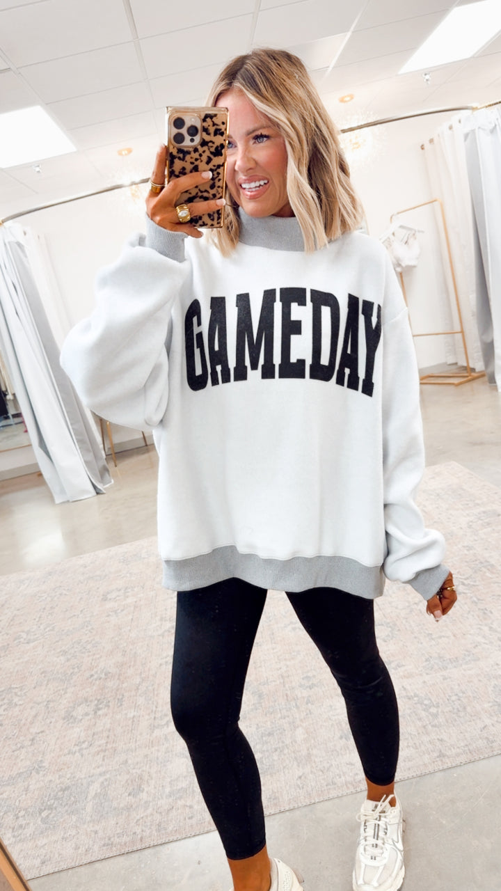 Football Reversible Mock Neck Sweatshirt