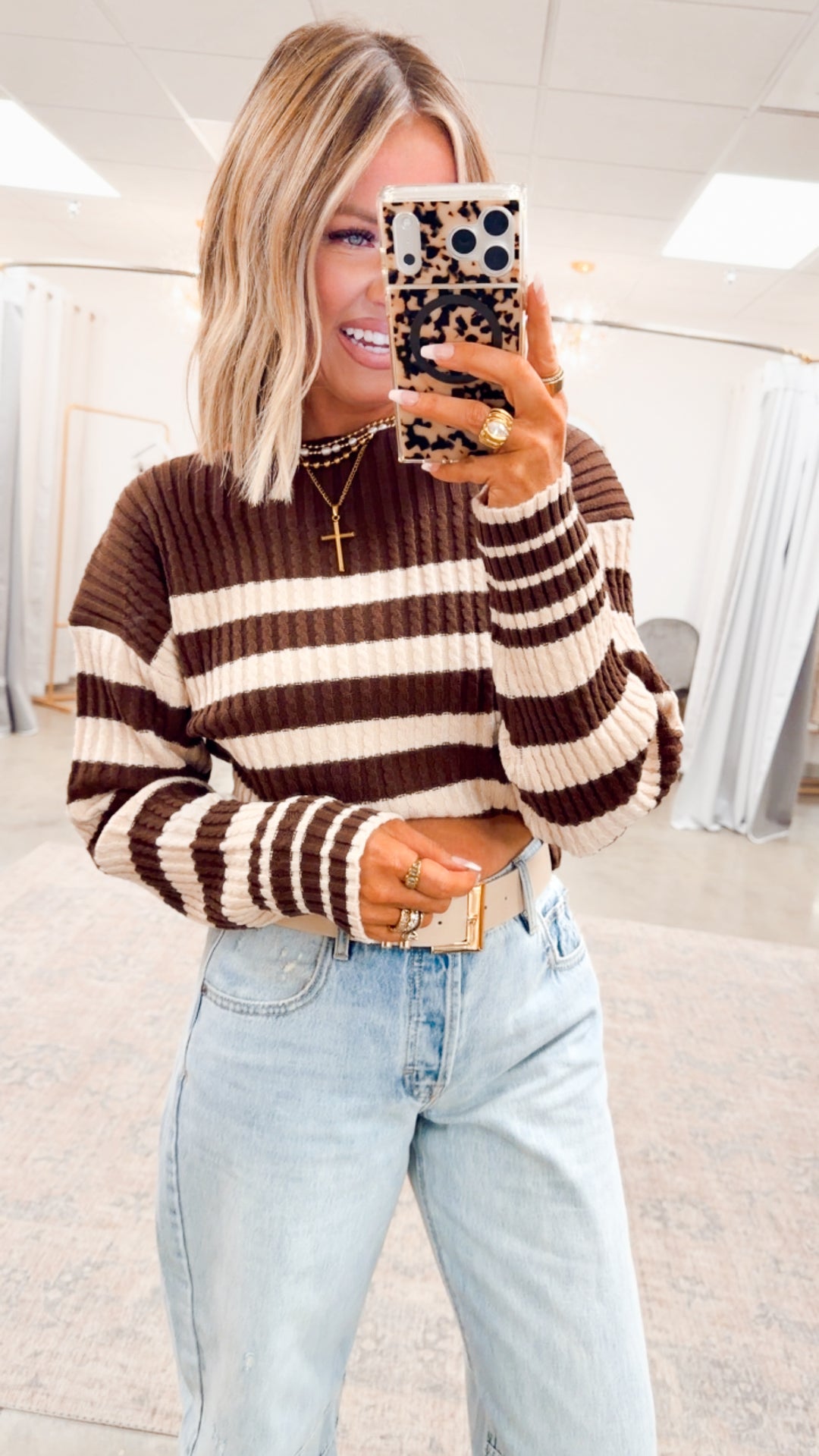 Pax Boatneck Sweater-Brown