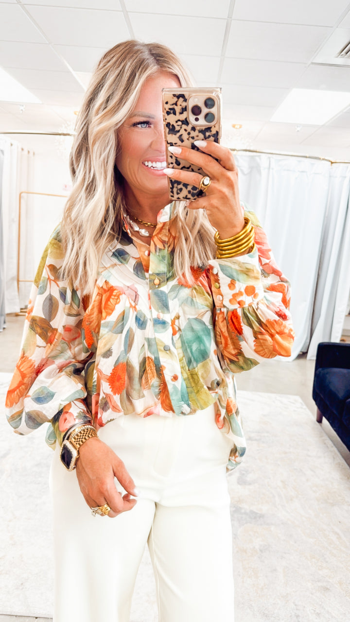 Flora Grace Top-Forest Bloom