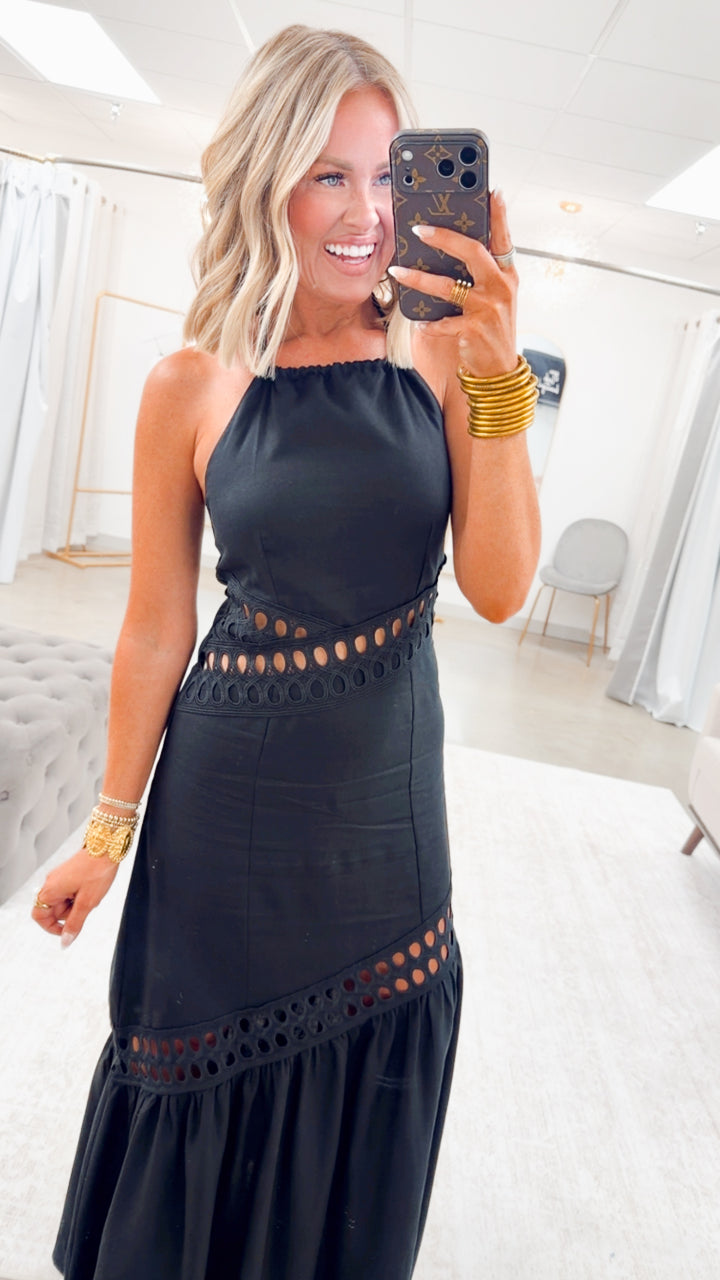 The Lace Allure Dress-Black