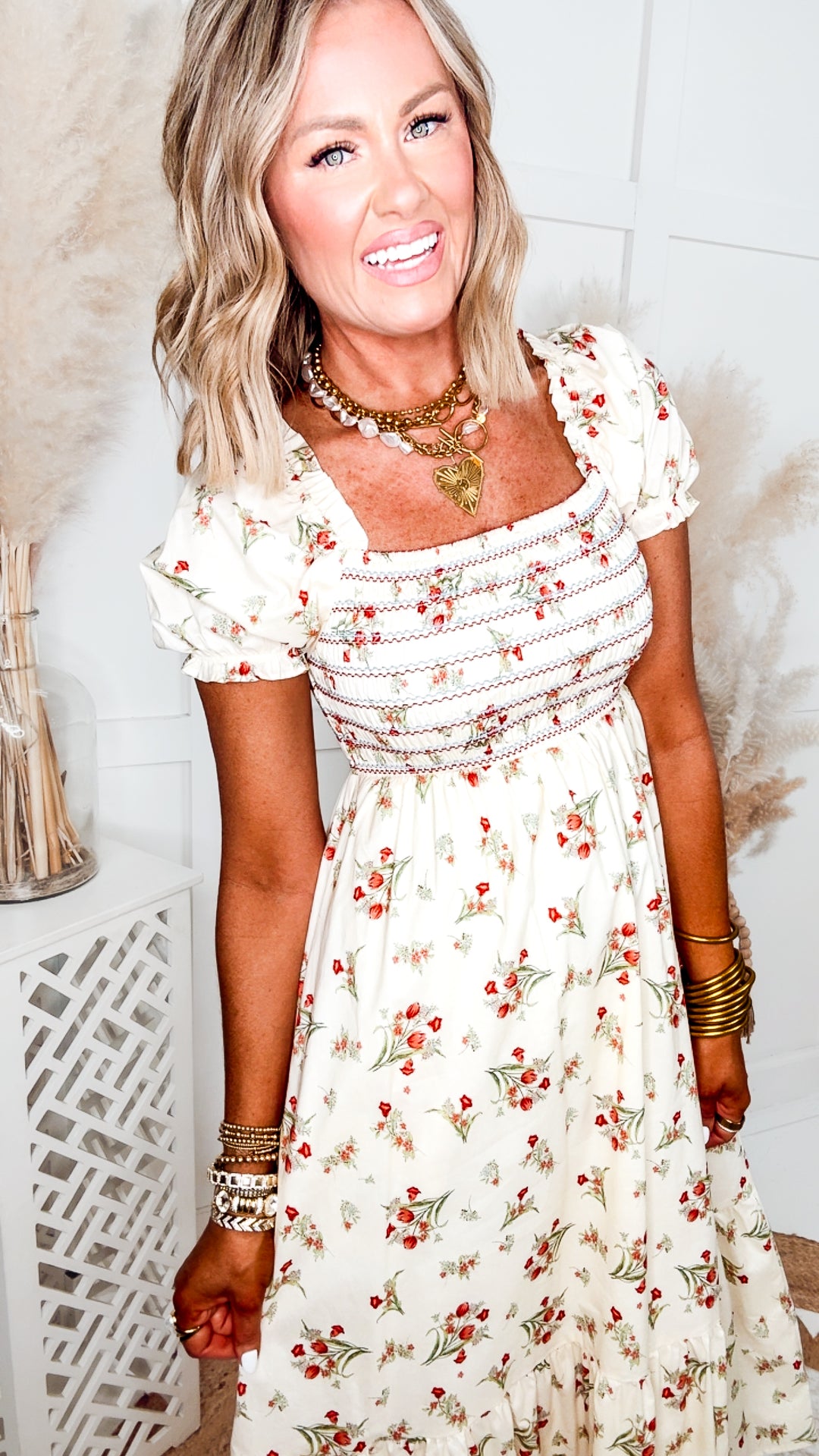 The Fleur Meadow Midi Dress