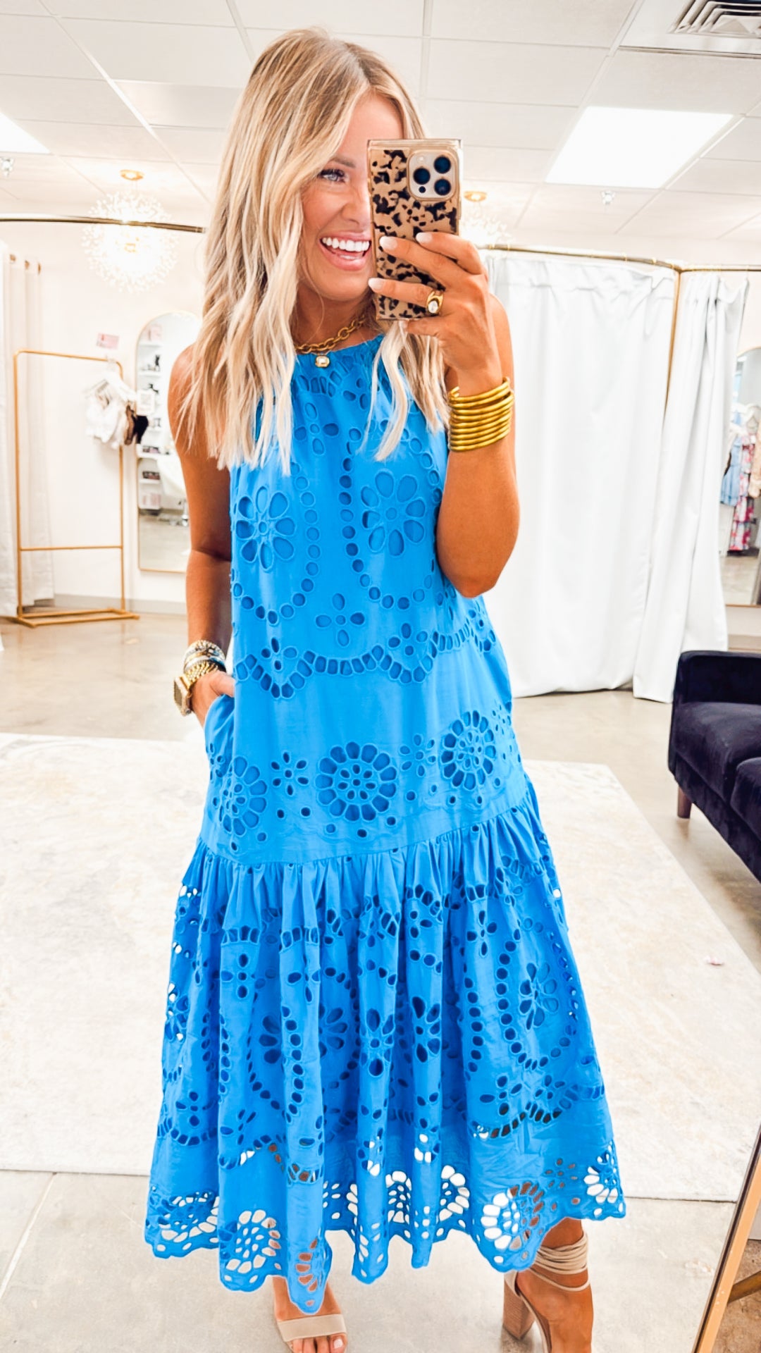 Emerald Dream Maxi Dress-Blue