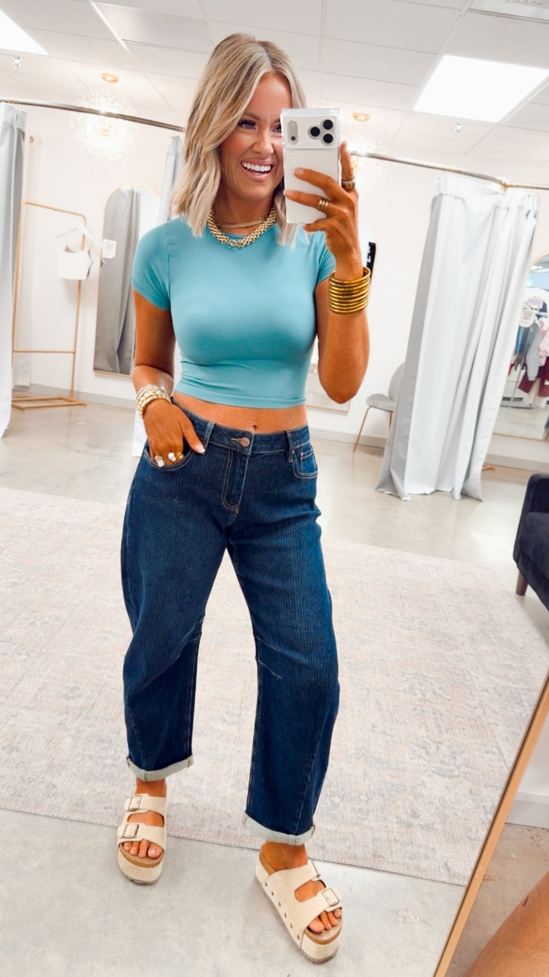 The Pretty Little Tee-Dusty Teal
