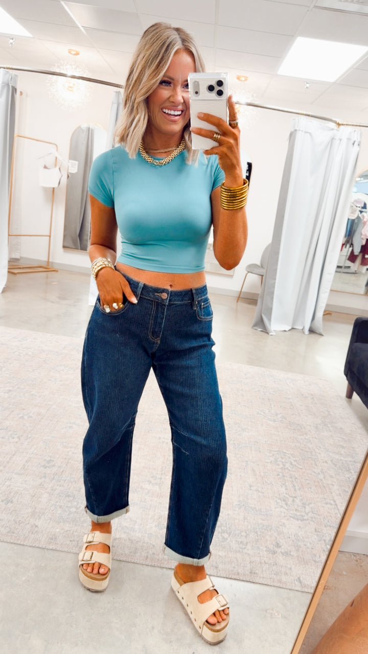 The Pretty Little Tee-Dusty Teal