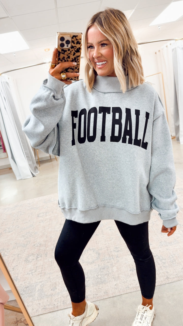 Football Reversible Mock Neck Sweatshirt
