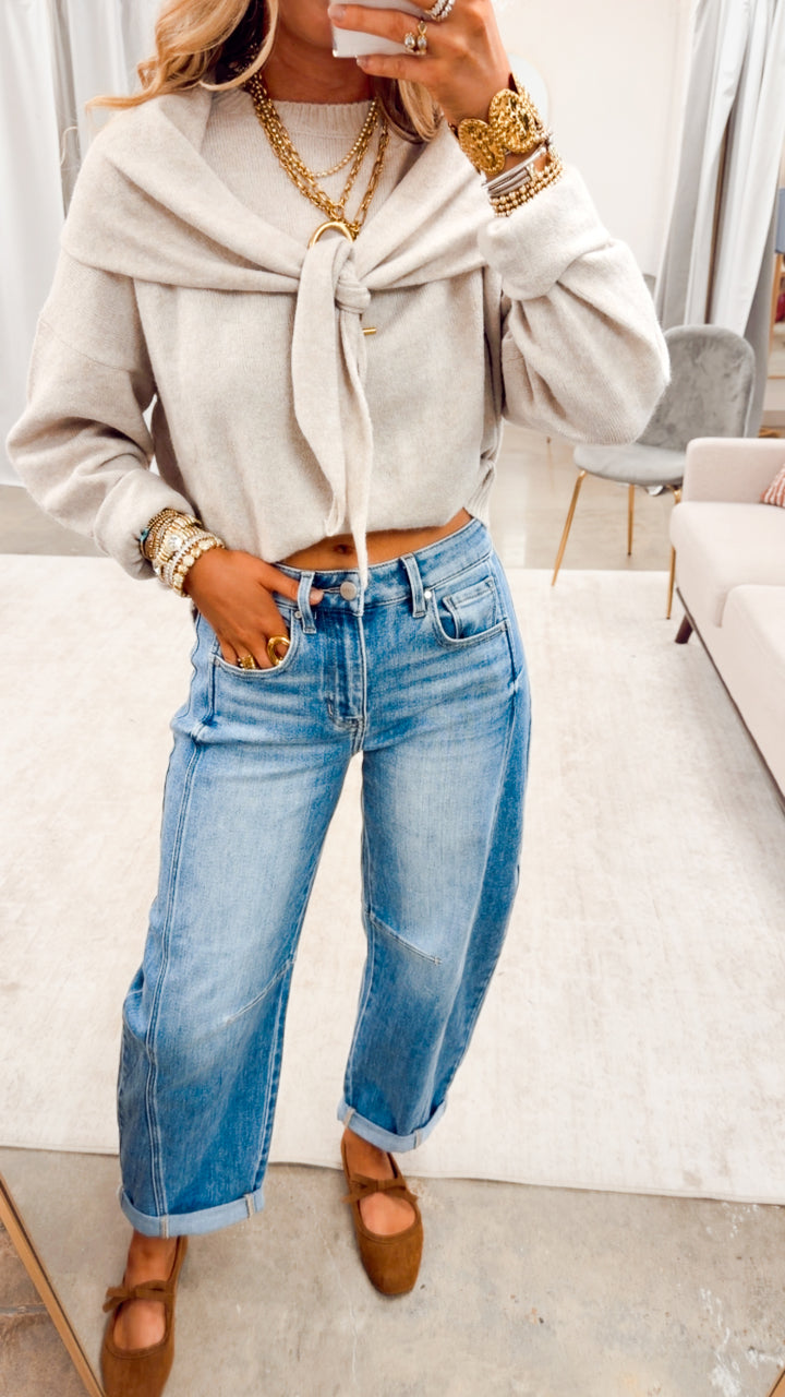 The Cozy Couture Sweater-Beige