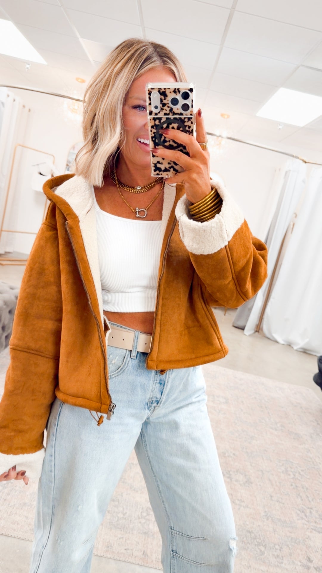 The Sable Suede Jacket-Caramel