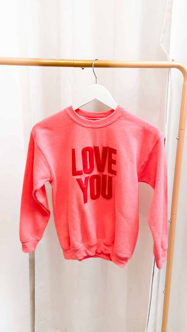 Pink Love You Puff Sweatshirt