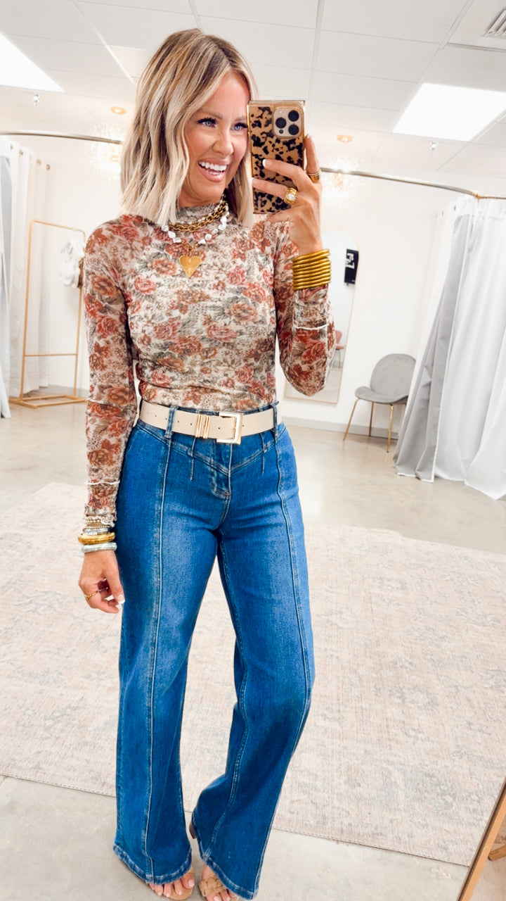 Lucy High Rise Wide Leg Jean-Dark