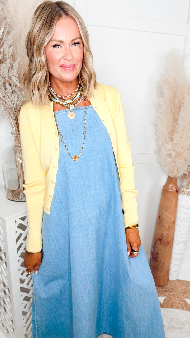 Classic Chambray Midi Dress
