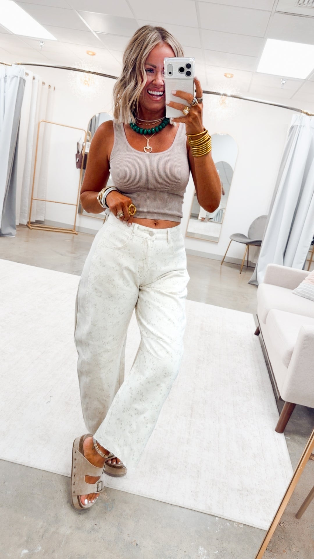 The Stonewashed Essential Tank-Light Mocha