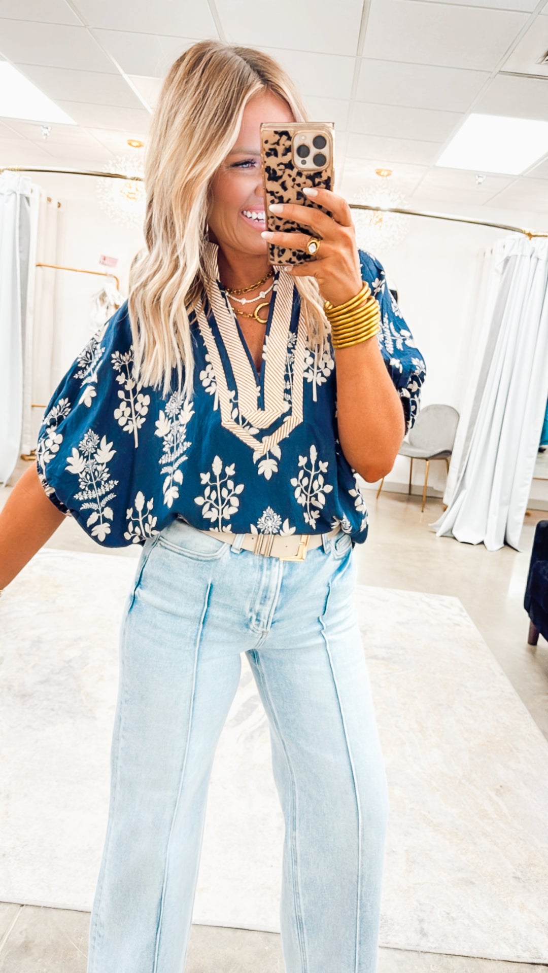 Jessie Pintuck Detailed Jeans-Light