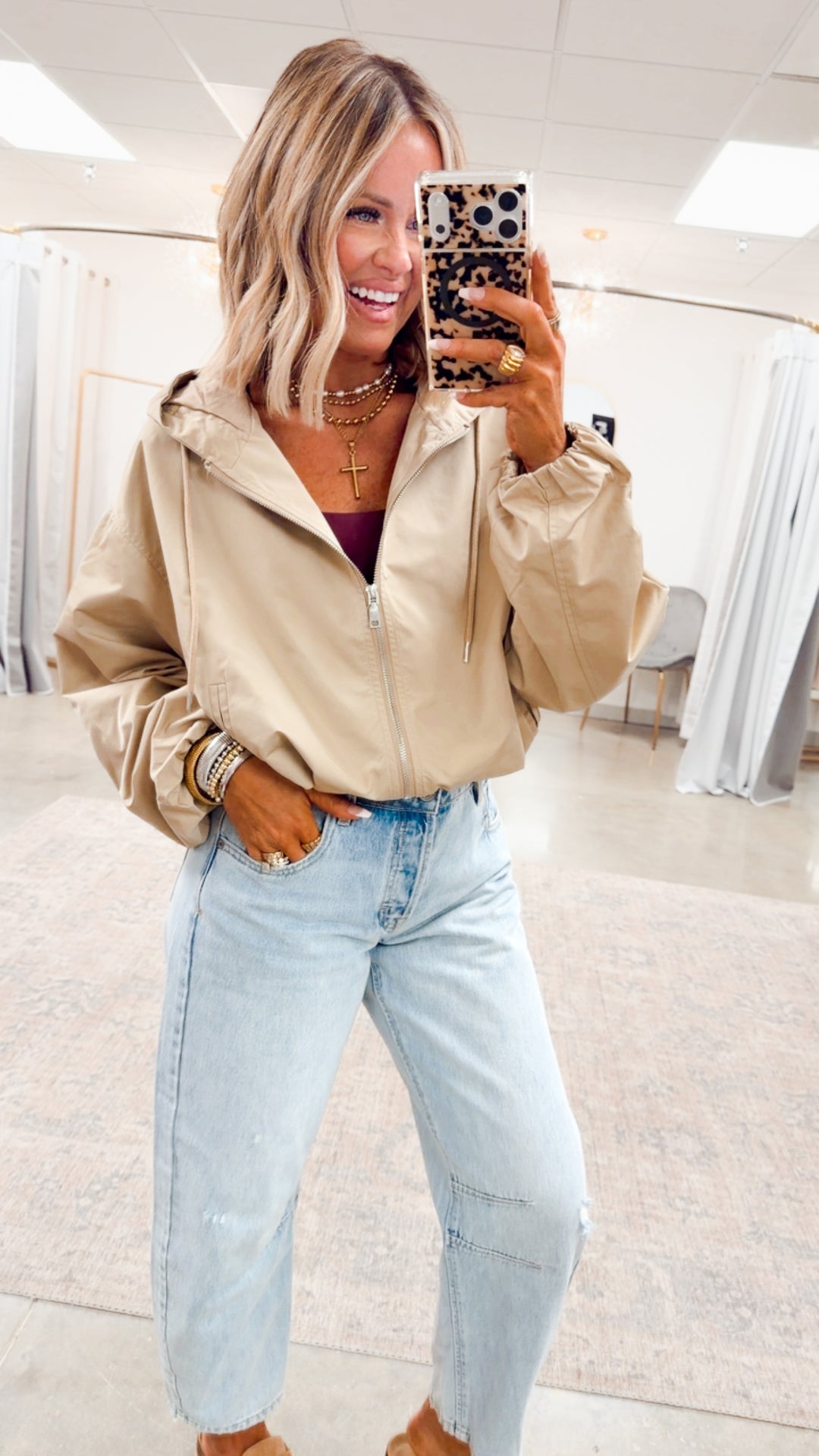 The Ace Hooded Jacket-Taupe