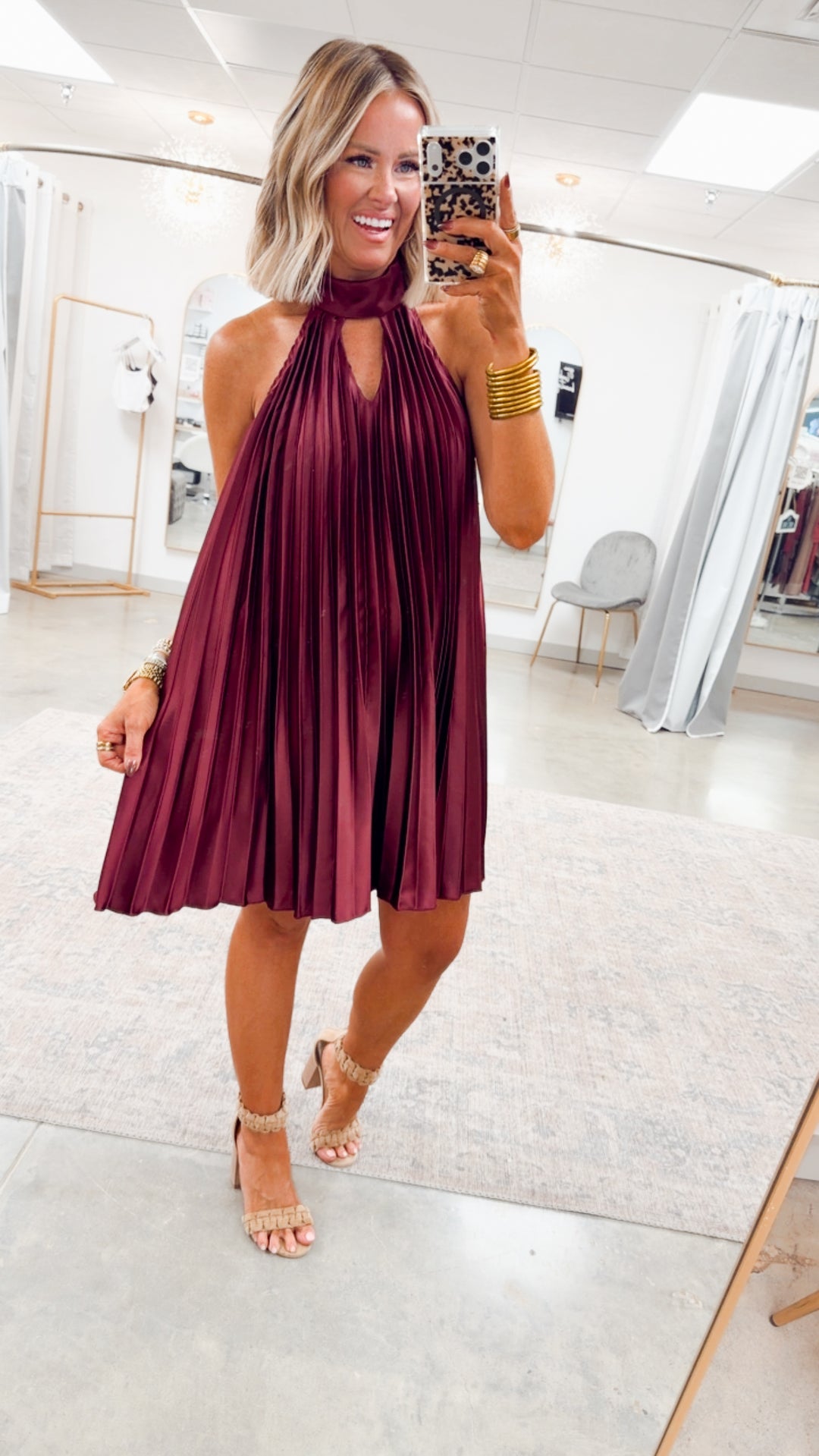 The Ever After Halter Dress-Wine