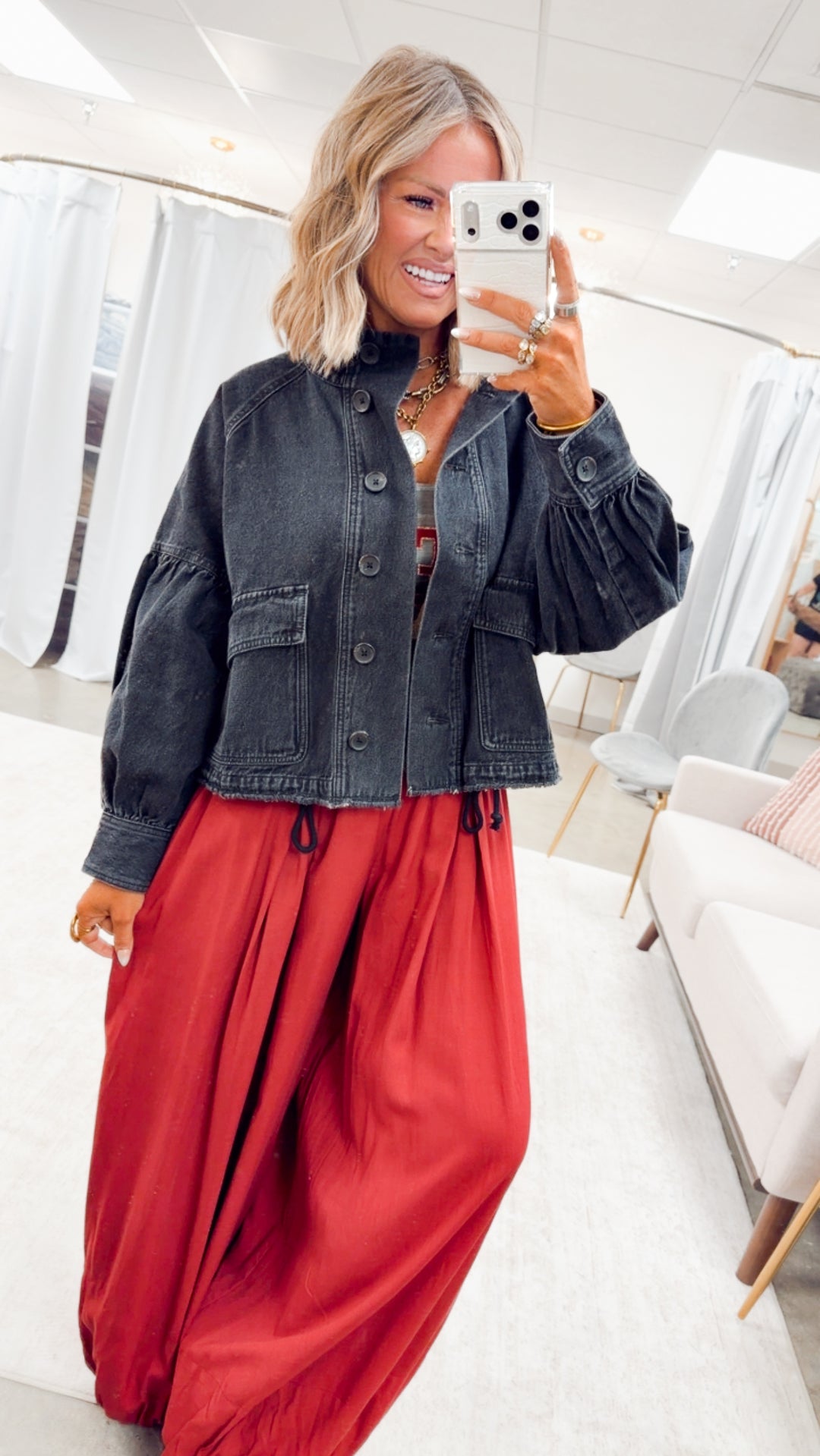 The Soho Denim Jacket-Black