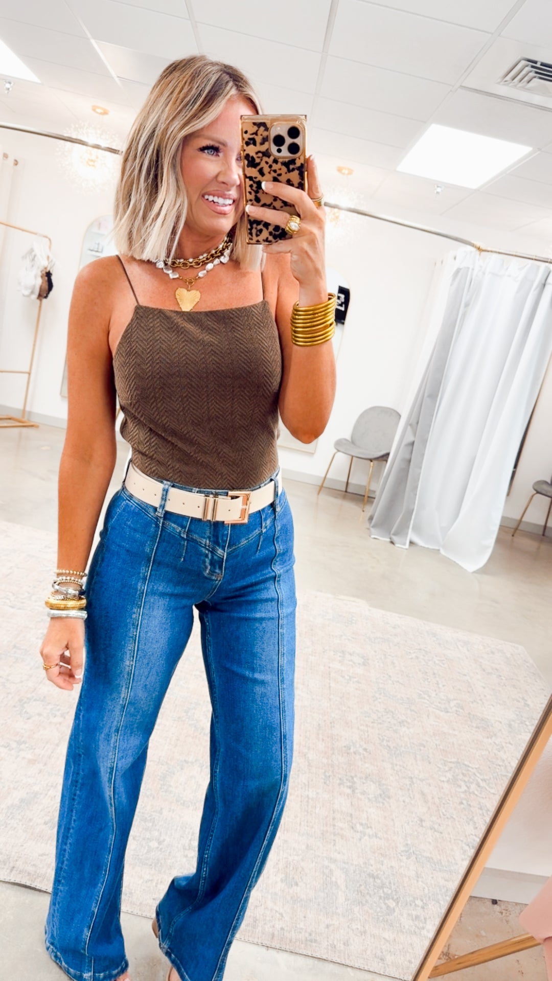 Cambria Bodysuit-Brown