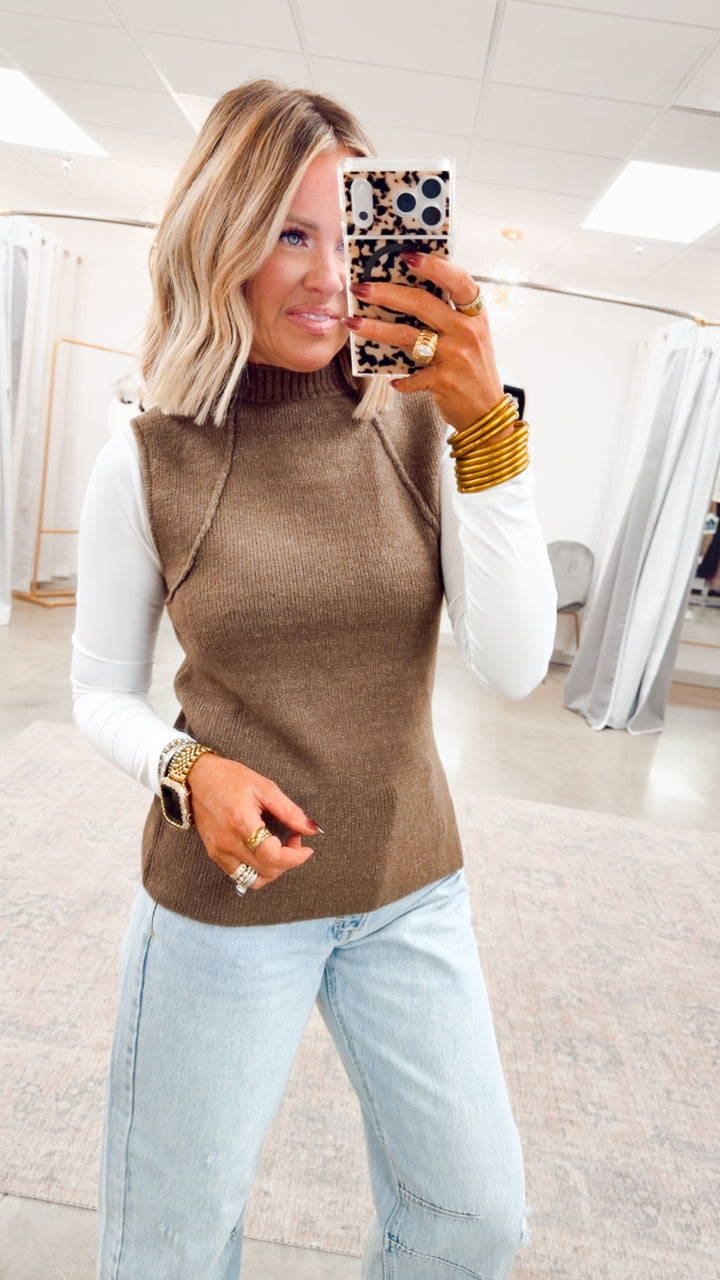 Maple Mock Neck Sweater-Coco
