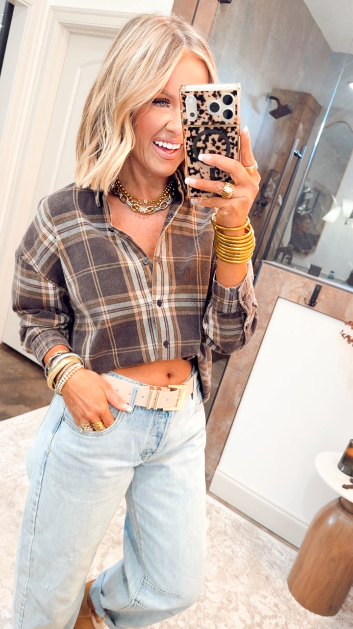 The Briggs Flannel Top