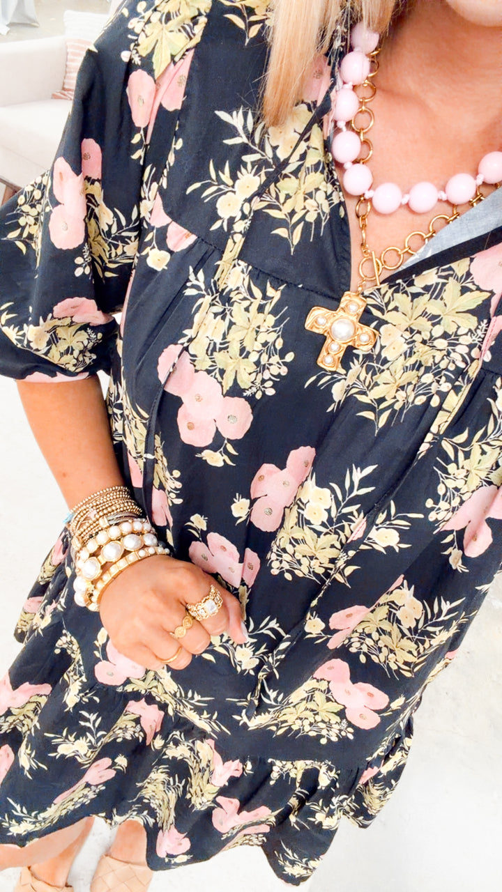 The Pretty in Petals Mini Dress