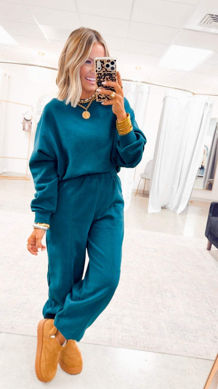 Lounge Ease Set-Deep Green