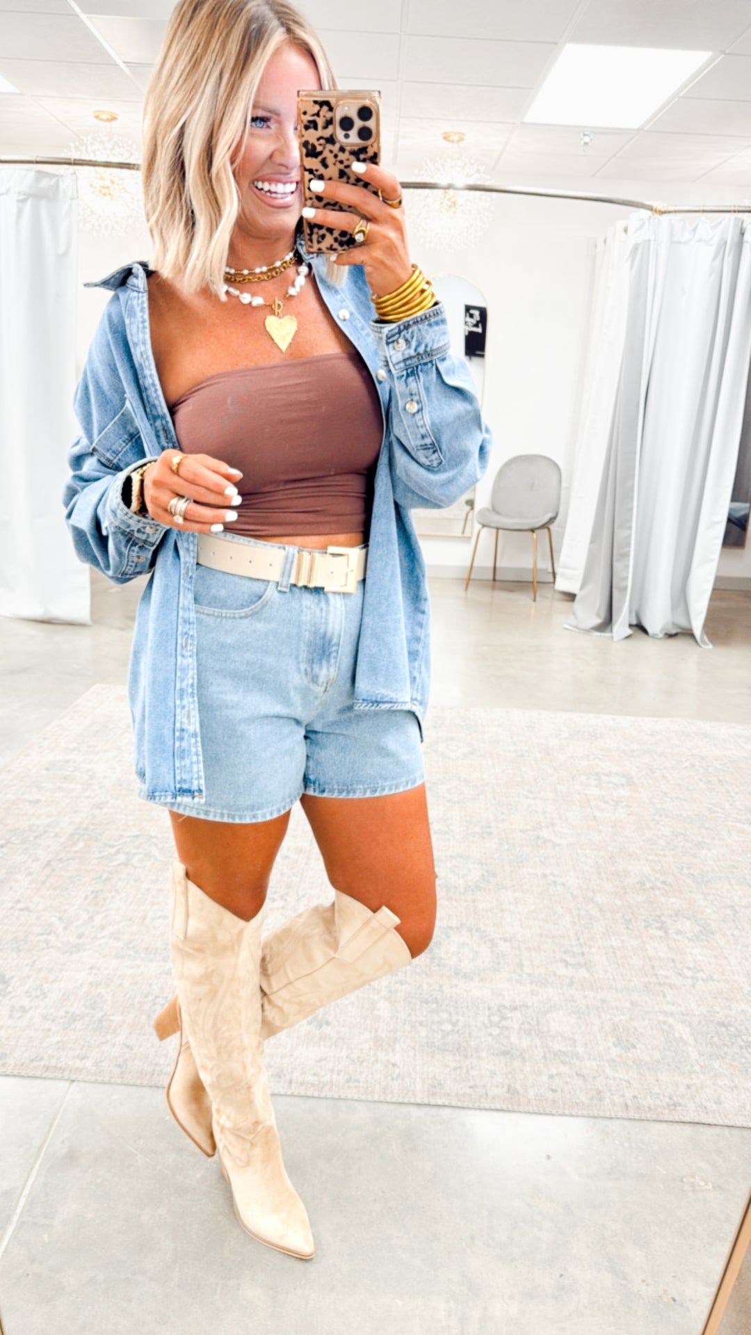 Parker Washed Denim Top