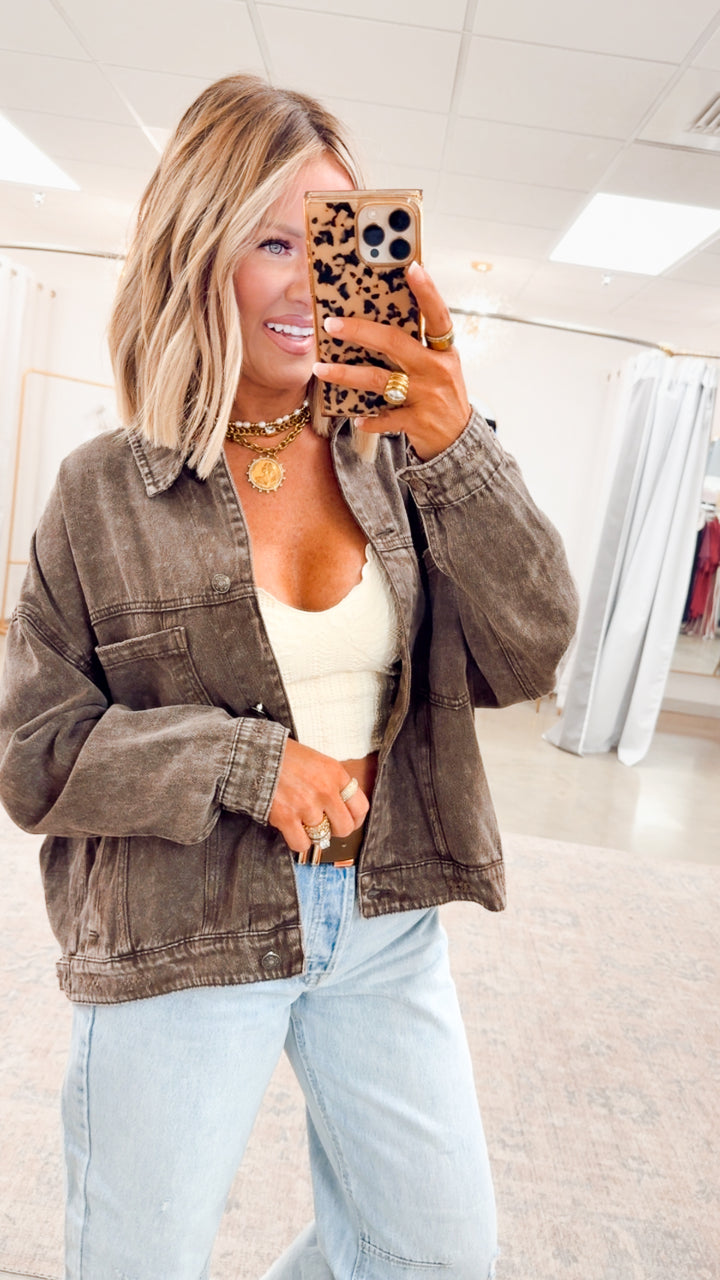 Oak Ridge Denim Jacket-Black Coffee