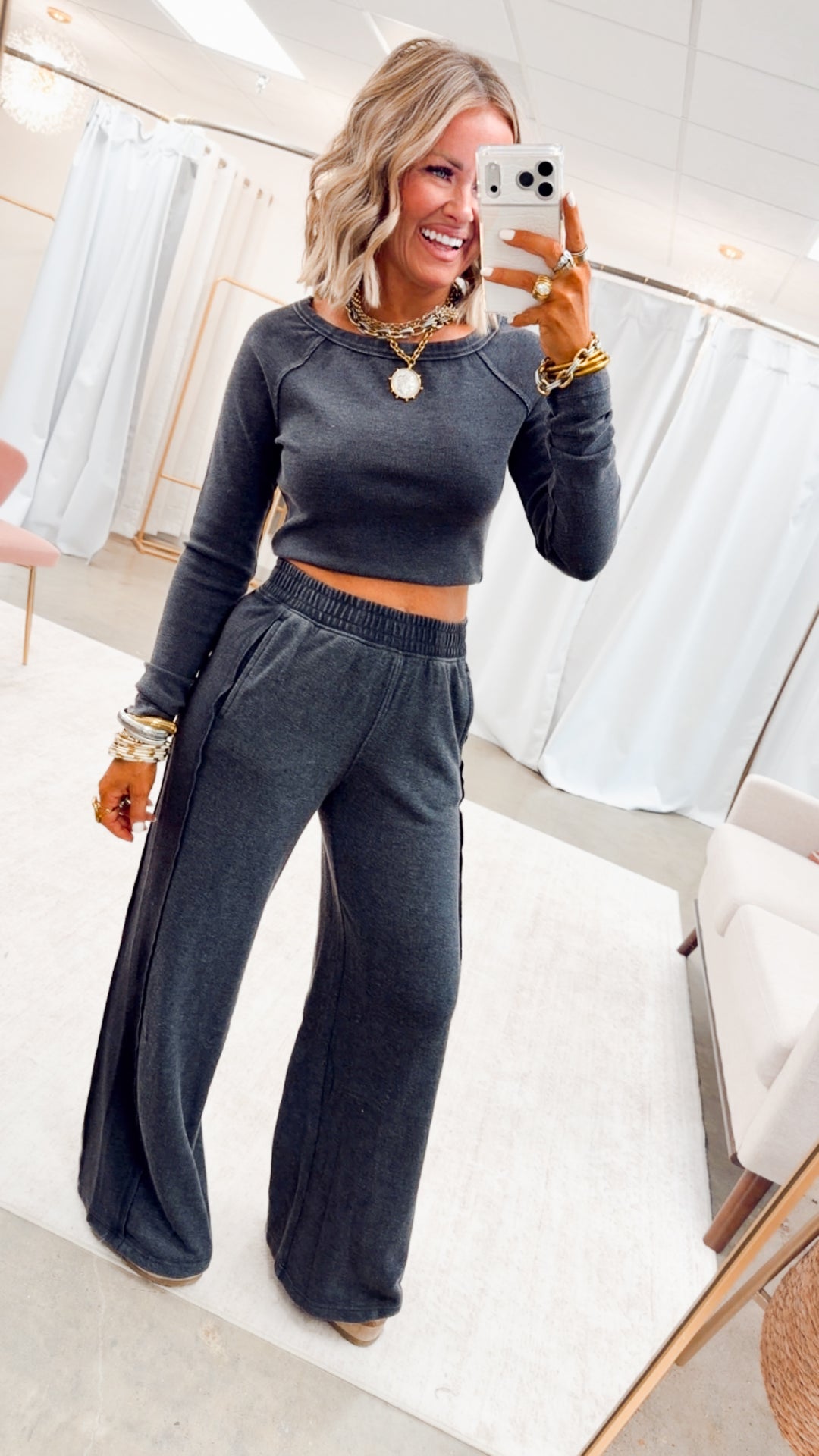 The Arabella Two Piece Set-Black