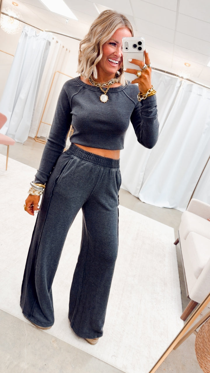 The Arabella Two Piece Set-Black