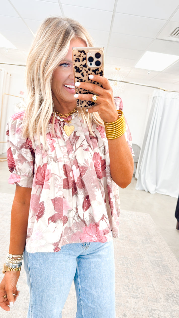 Azale Floral Print Blouse