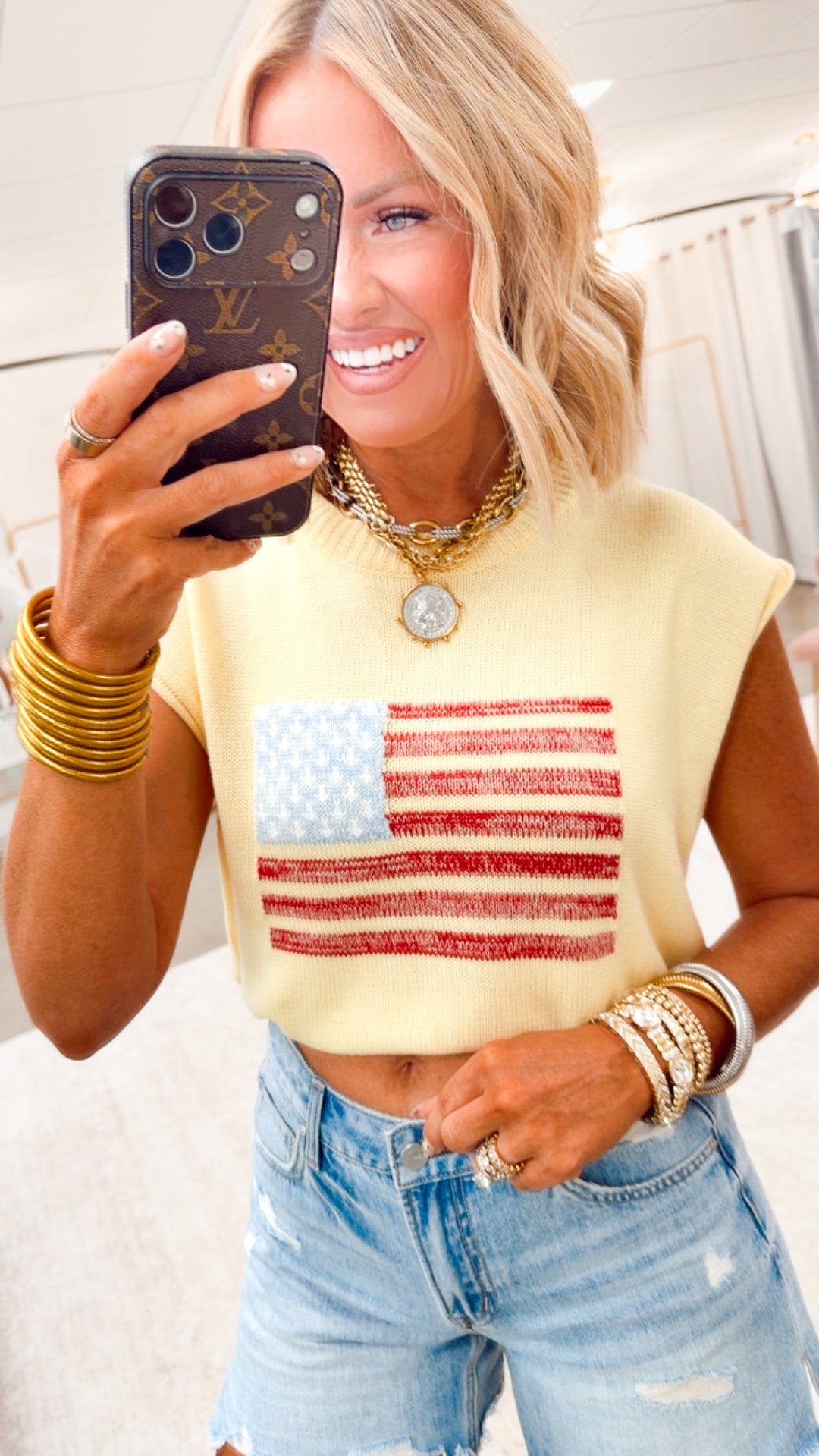 The Freedom Flag Sweater Top