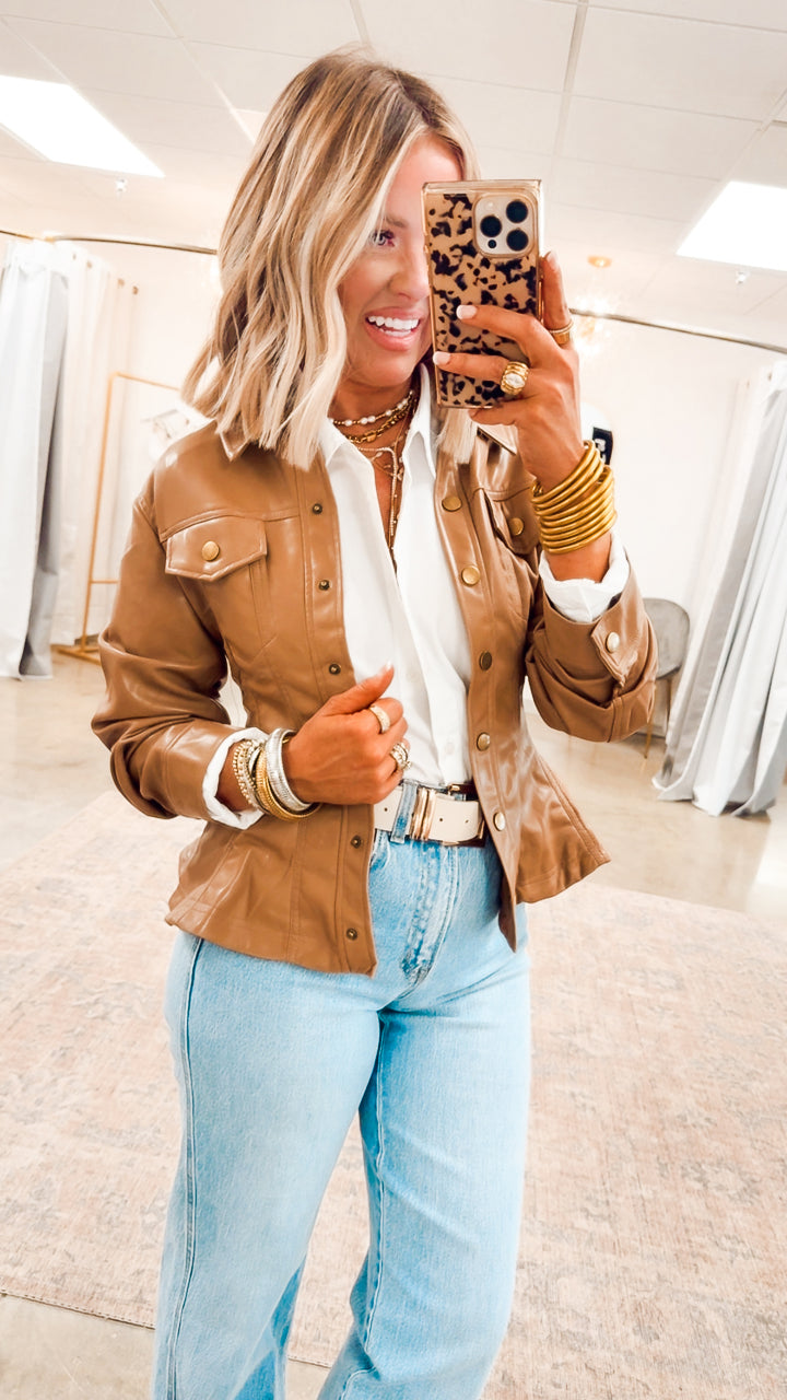 The Camila Faux Leather Jacket